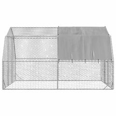 Chicken Run with Roof 2,5x4x2,25 m Galvanised Steel 2.5 x 4 x 2.25 m