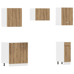 11 Piece Kitchen Cabinet Set Lyon" Engineered Wood Artisian oak