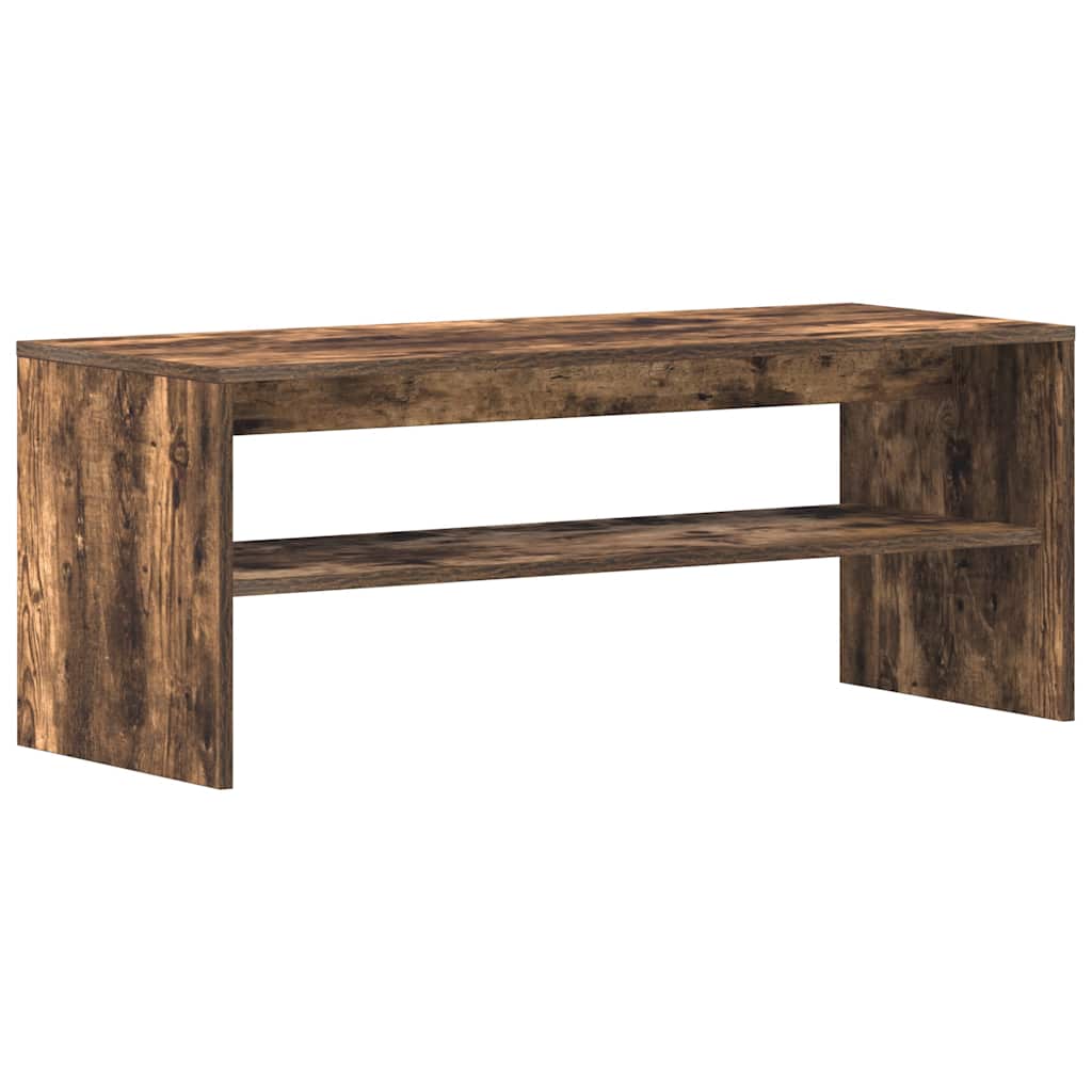 vidaXL TV Cabinet Smoked Oak 100x40x40 cm Engineered Wood 2