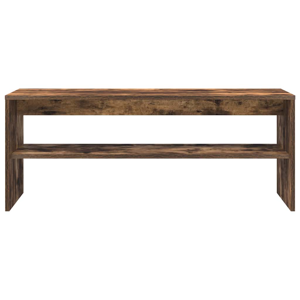vidaXL TV Cabinet Smoked Oak 100x40x40 cm Engineered Wood 5