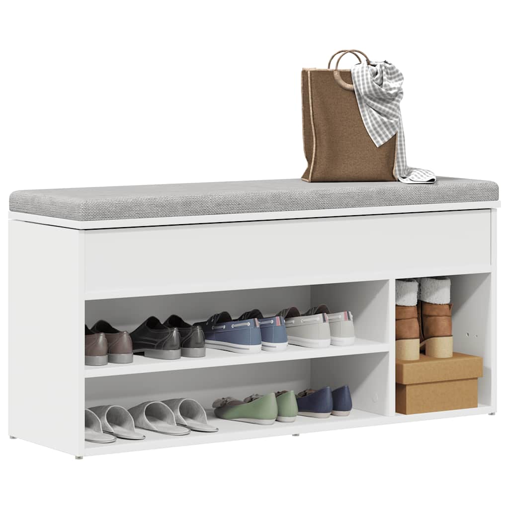 vidaXL Shoe Bench 102x30.5x45 cm Engineered Wood