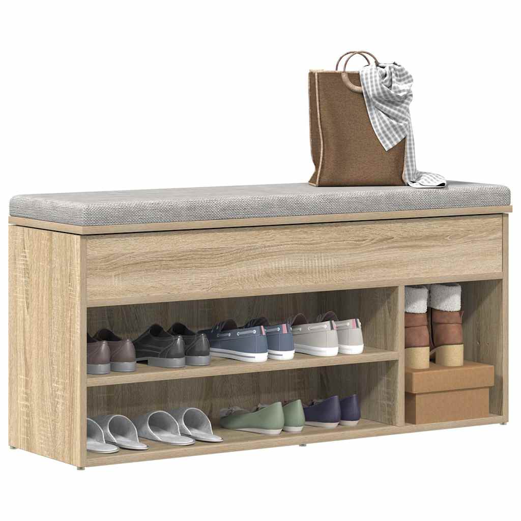 vidaXL Shoe Bench 102x30.5x45 cm Engineered Wood