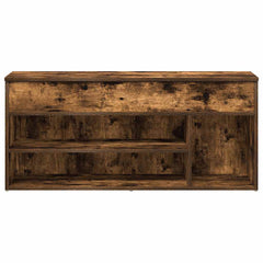 vidaXL Shoe Bench Smoked Oak 102x30.5x45 cm Engineered Wood 4