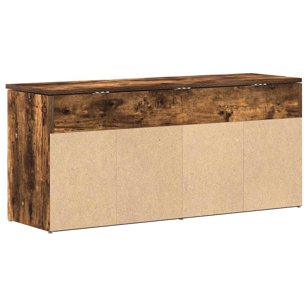 vidaXL Shoe Bench Smoked Oak 102x30.5x45 cm Engineered Wood 6
