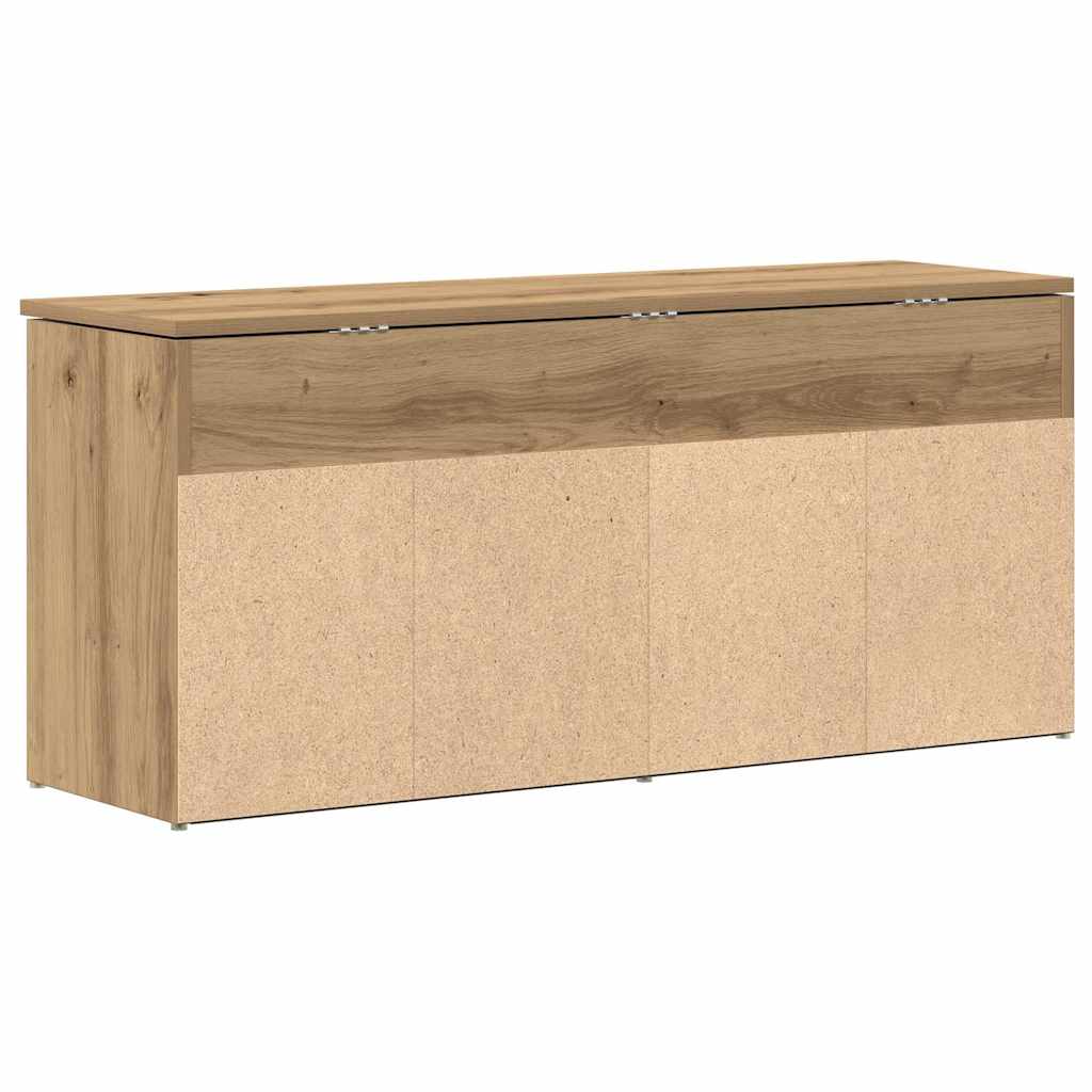 vidaXL Shoe Bench Artisan Oak 102x30.5x45 cm Engineered Wood 6