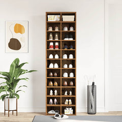 vidaXL Shoe Cabinet Old Wood 54x34x183 cm Engineered Wood 4