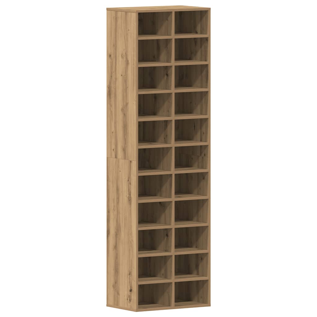 vidaXL Shoe Cabinet Artisan Oak 54x34x183 cm Engineered Wood 2