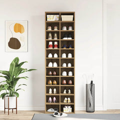 vidaXL Shoe Cabinet Artisan Oak 54x34x183 cm Engineered Wood 4