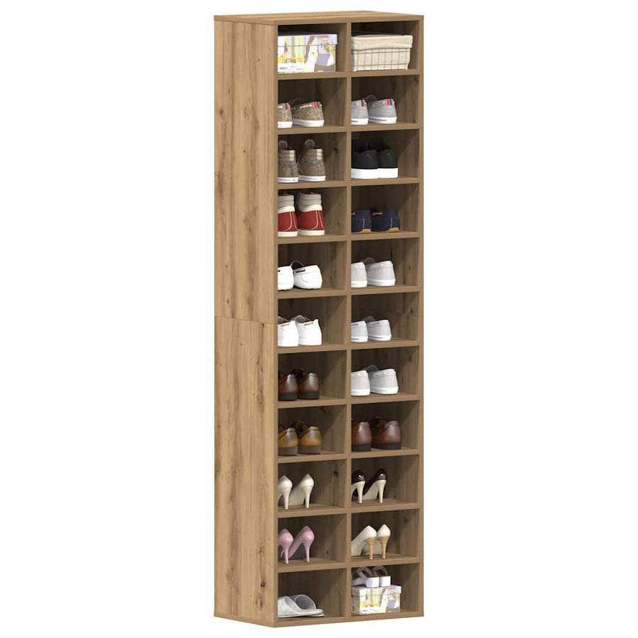 Shoe Cabinet Engineered Wood in Artisian Oak