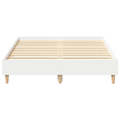 Bed Frame No Mattress Engineered Wood White 120 x 200 cm