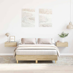 Bed Frame No Mattress Engineered Wood Sonoma Oak 120 x 200 cm