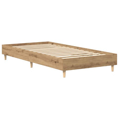 vidaXL Bed Frame | Artisan Oak | Engineered Wood, Solid Eucalyptus Wood | Single 4