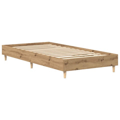 Bed Frame No Mattress Engineered Wood Artisan Oak 100 x 200 cm