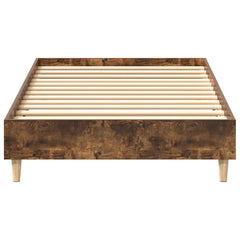 vidaXL Bed Frame No Mattress Smoked Oak 90x190 cm Single Engineered Wood 5