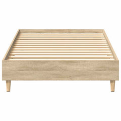 vidaXL Bed Frame No Mattress Sonoma Oak 75x190 cm Small Single Engineered Wood 5