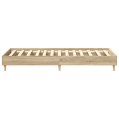 vidaXL Bed Frame No Mattress Sonoma Oak 75x190 cm Small Single Engineered Wood 6