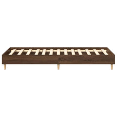vidaXL Bed Frame No Mattress Brown Oak 75x190 cm Small Single Engineered Wood 6