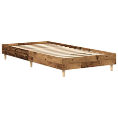 Bed Frame No Mattress Engineered Wood Old Wood 75 x 190 cm