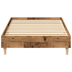 Bed Frame No Mattress Engineered Wood Old Wood 75 x 190 cm