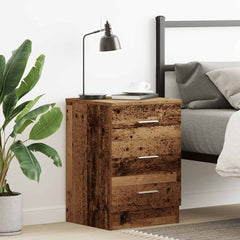 vidaXL Bedside Cabinet Old Wood 38x35x55 cm Engineered Wood 3