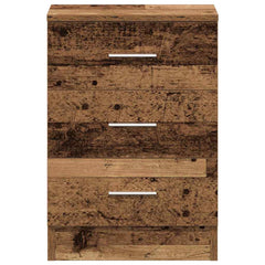 vidaXL Bedside Cabinet Old Wood 38x35x55 cm Engineered Wood 6