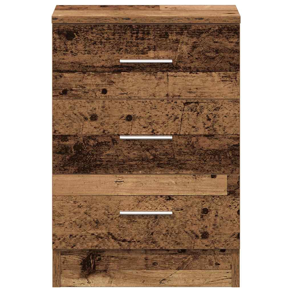 vidaXL Bedside Cabinet Old Wood 38x35x55 cm Engineered Wood 6