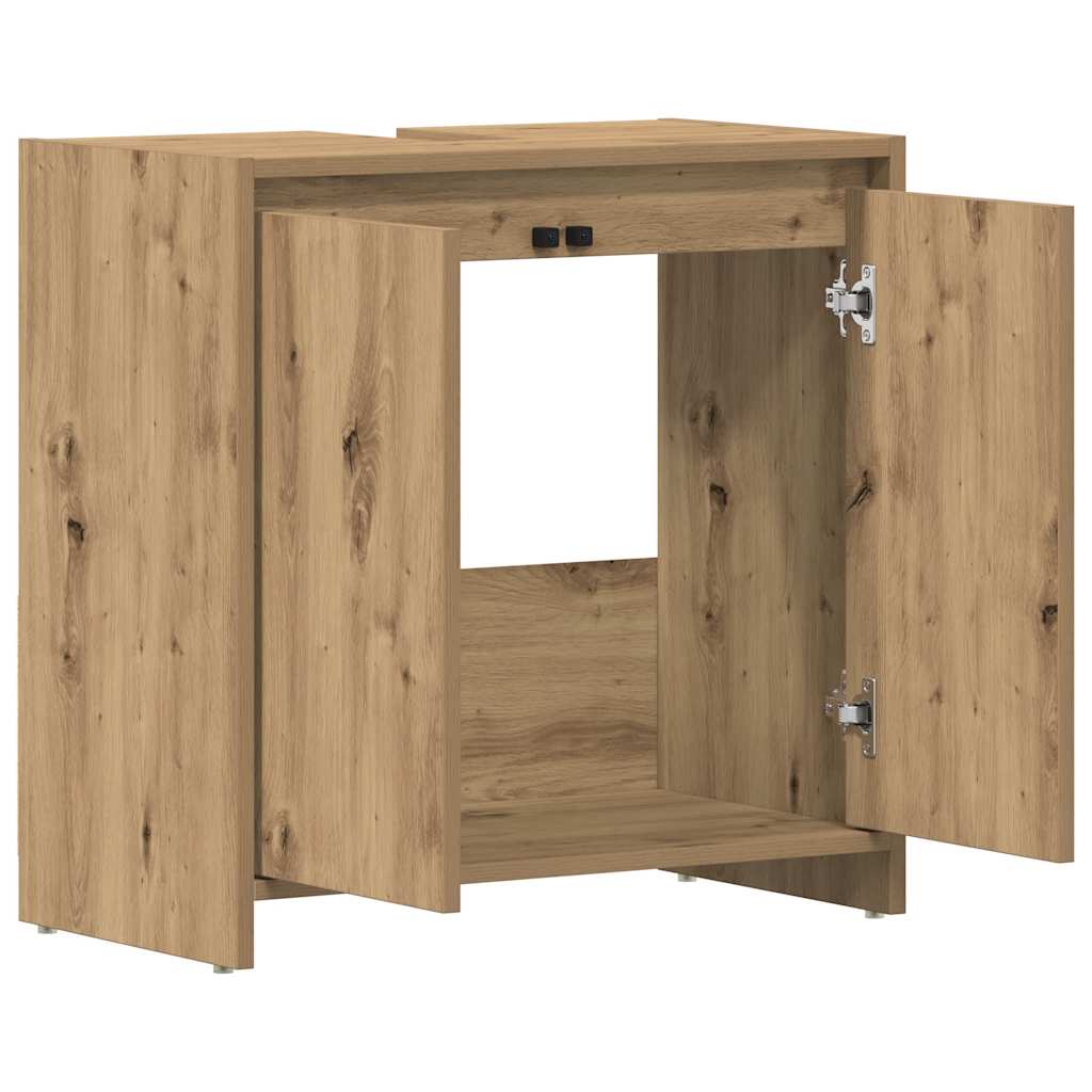 vidaXL Bathroom Sink Cabinet Artisan Oak 60x33x60 cm Engineered Wood 6