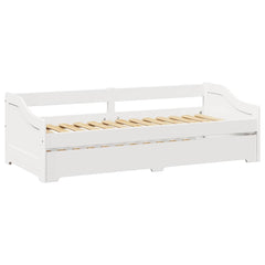 Daybed with Trundle without Mattress "IRUN" 90x200 cm White