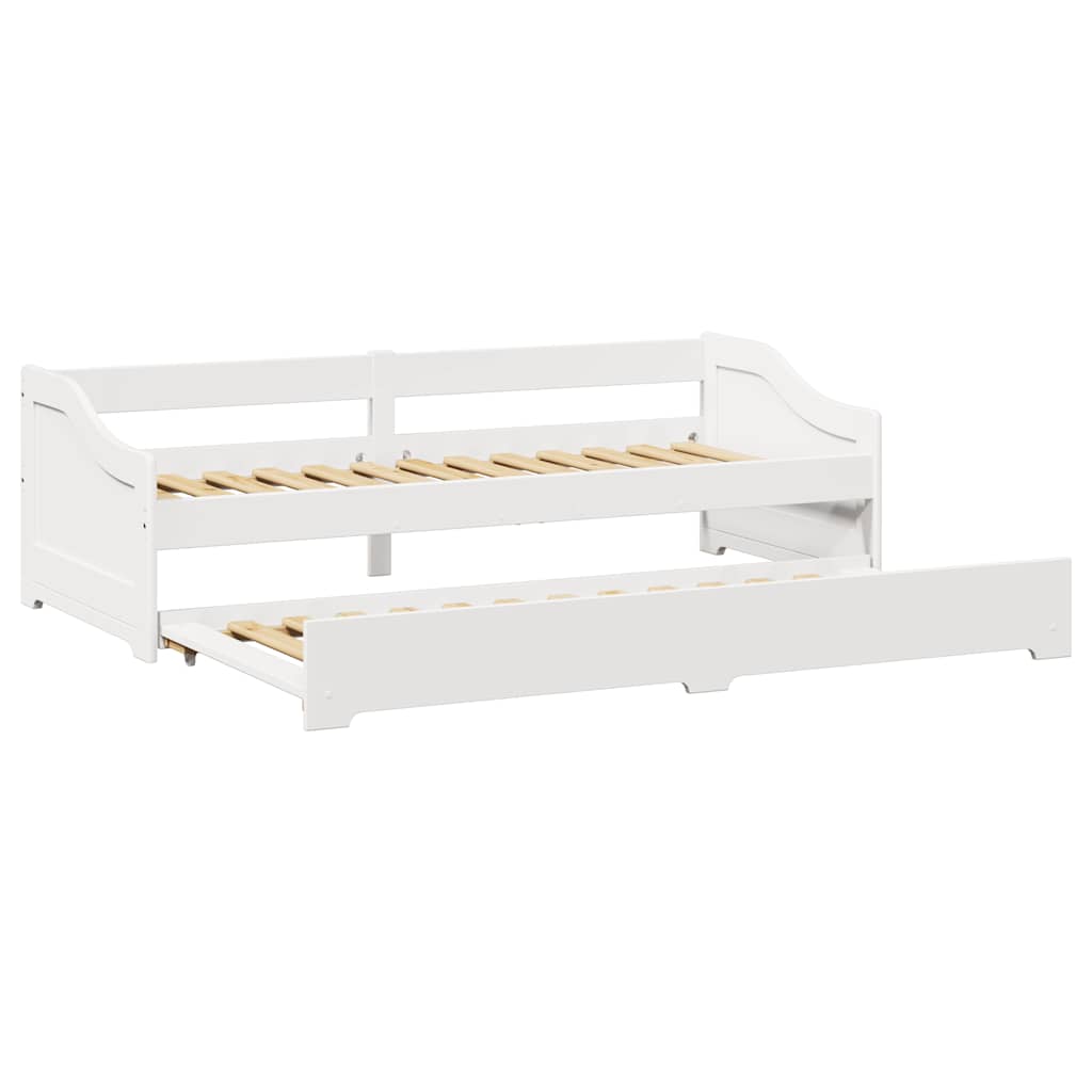 Daybed with Trundle without Mattress "IRUN" 90x200 cm White