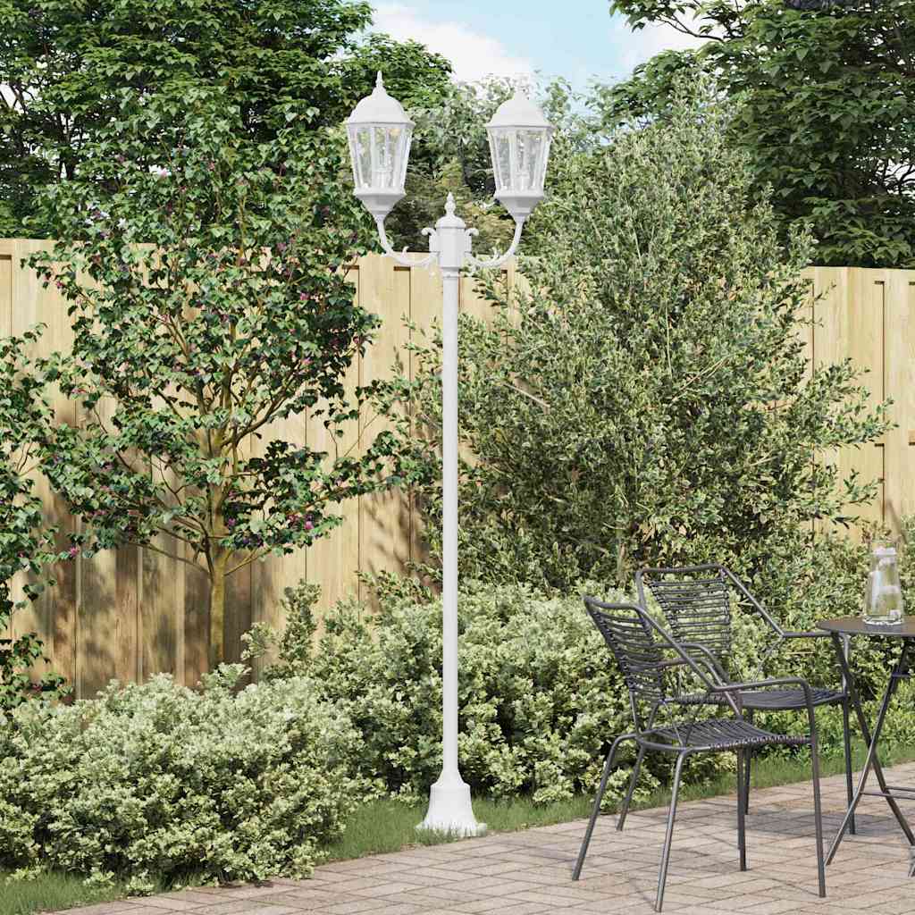 Garden Light 57 x 49 x 241 cm Aluminium and Glass White 2