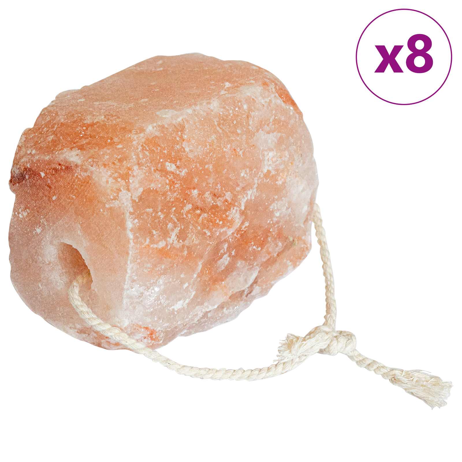 vidaXL Salt Lick Stones 8 pcs Pink Rock Salt 1