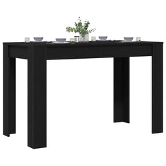 vidaXL Dining Table Black Oak 120x60x76 cm Engineered Wood 4