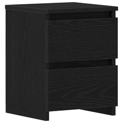 vidaXL Bedside Cabinet Black Oak 30 x 30 x 40 cm Engineered Wood 2
