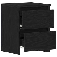 vidaXL Bedside Cabinet Black Oak 30 x 30 x 40 cm Engineered Wood 5
