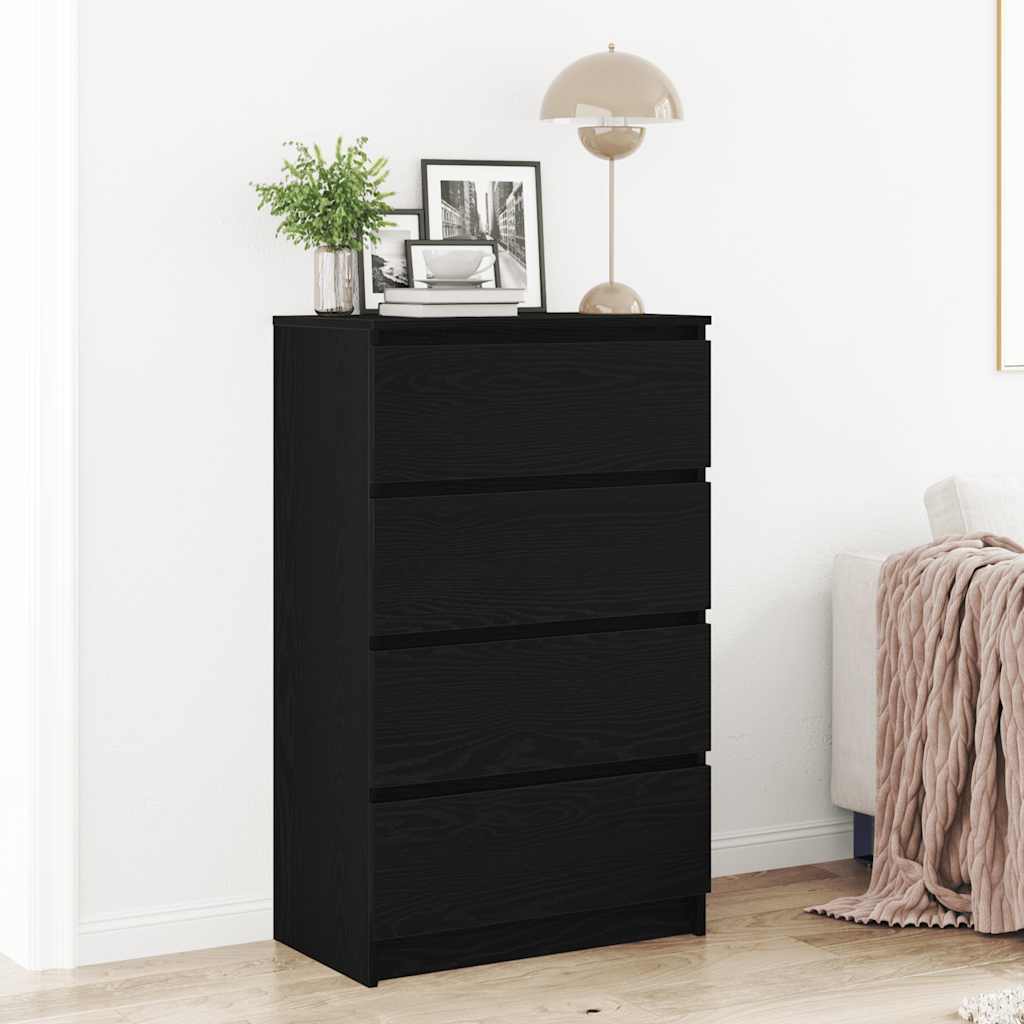 Sideboard 60x35x98,5 cm Engineered Wood Black oak