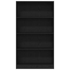 vidaXL 4-Tier Bookcase Black Oak 80x24x143 cm Engineered Wood 4