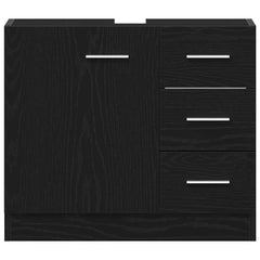 vidaXL Sink Cabinet Black Oak 63x30x54 cm Engineered Wood 6