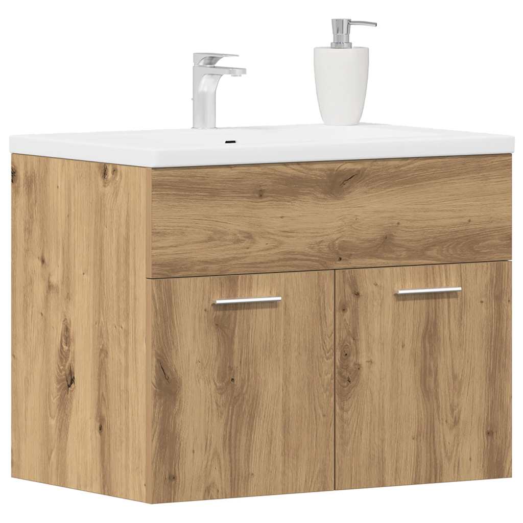 vidaXL Bathroom Sink Cabinet Artisan Oak 60x38.5x46 cm Engineered Wood 4