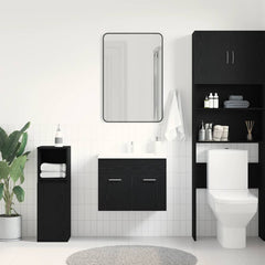vidaXL Bathroom Sink Cabinet Black Oak 60x38.5x46 cm Engineered Wood 3