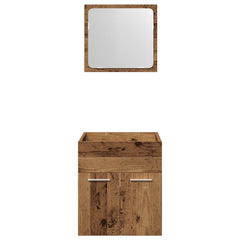 vidaXL 2 Piece Bathroom Furniture Set Old Wood Engineered Wood 6