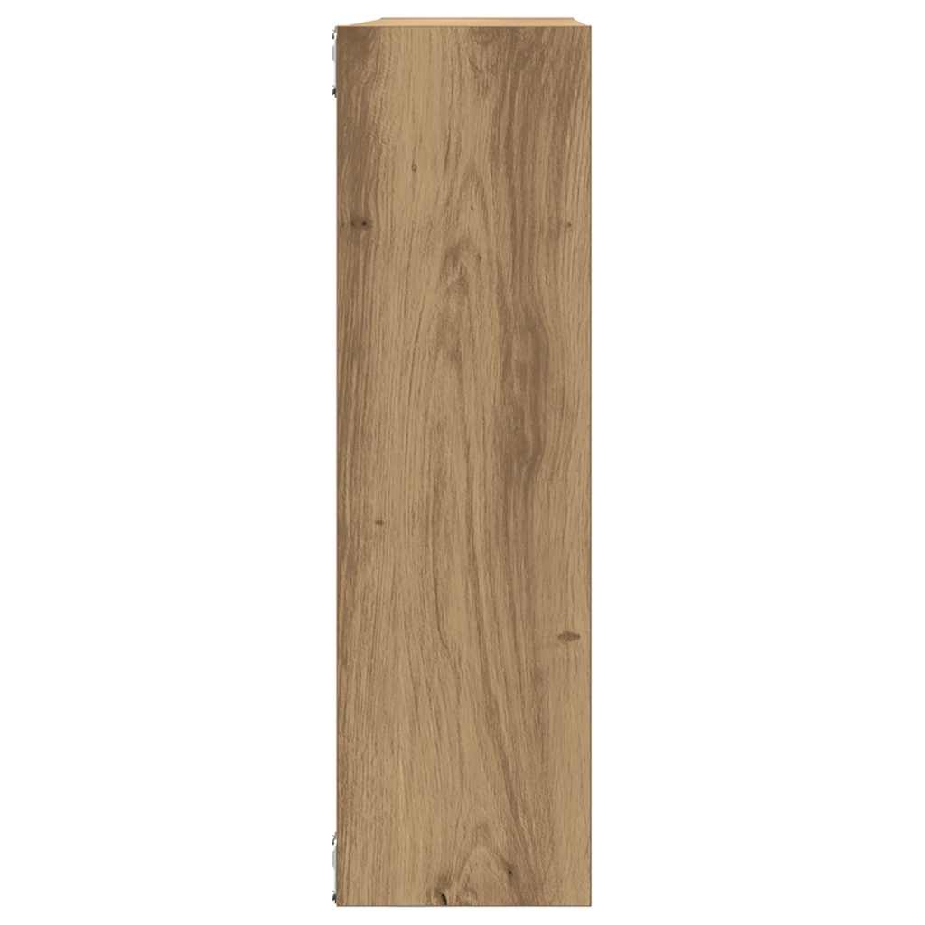 vidaXL Wall Shelf Artisan Oak 75x16x55 cm Engineered Wood 6