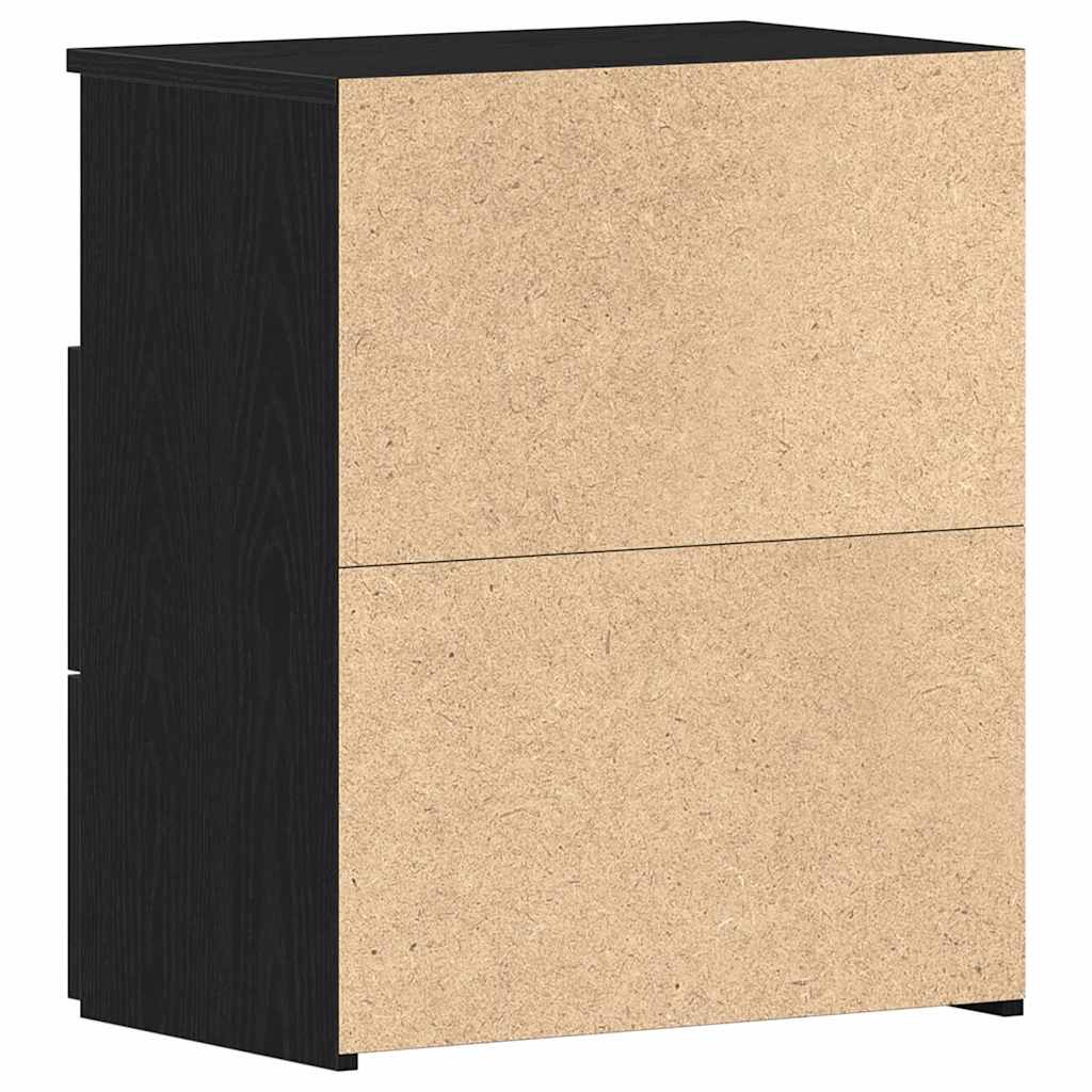 vidaXL Nightstand Black Oak 50 x 32 x 60cm Engineered Wood 6