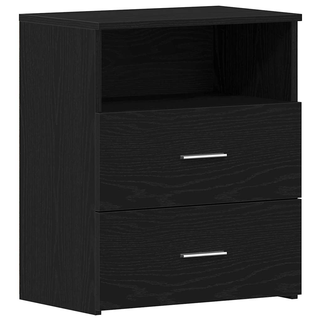 vidaXL Nightstand 2 pcs Black Oak 50 x 32 x 60cm Engineered Wood 2