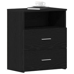 vidaXL Nightstand 2 pcs Black Oak 50 x 32 x 60cm Engineered Wood 3