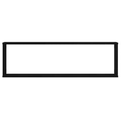 vidaXL Wall Cube Shelves 2 pcs Black Oak 100x15x30 cm Engineered Wood 6
