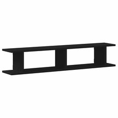 vidaXL Wall Shelves 2 pcs Black Oak 105x18x20 cm Engineered Wood 5