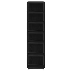 vidaXL Shoe Cabinets 2 pcs Black Oak 25x27x102 cm Engineered Wood 6