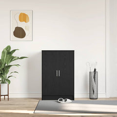 vidaXL Shoe Cabinet 60 x 35 x 92 cm Engineered Wood Black Oak 3