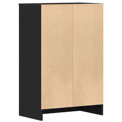 vidaXL Shoe Cabinet 60 x 35 x 92 cm Engineered Wood Black Oak 6