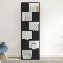 Book Cabinet/Room Divider 60x24x186 cm Black oak